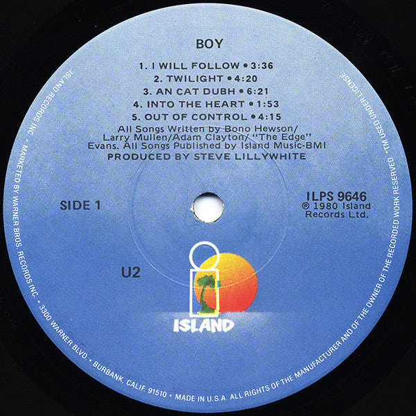 U2 : Boy (LP, Album, Los)