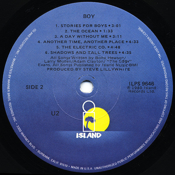 U2 : Boy (LP, Album, Los)