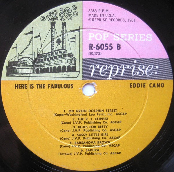 Eddie Cano : Here Is The Fabulous Eddie Cano (LP, Album, Mono)