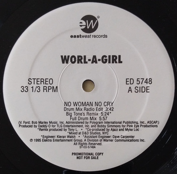 Worl-A-Girl : No Woman No Cry (12", Promo)