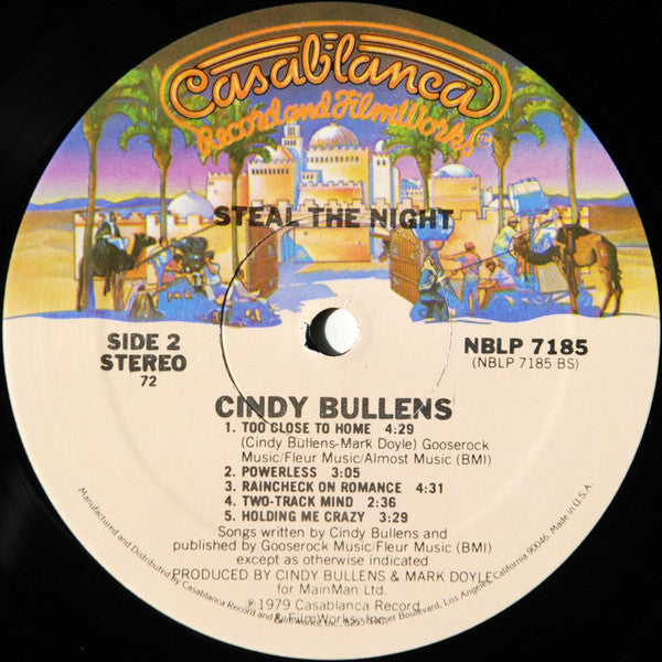 Cindy Bullens : Steal The Night (LP, Album, 72 )