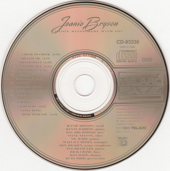 Jeanie Bryson : I Love Being Here With You (CD, Album)