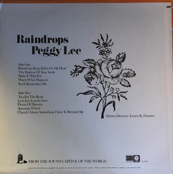 Peggy Lee : Raindrops (LP, Album, Comp, Jac)