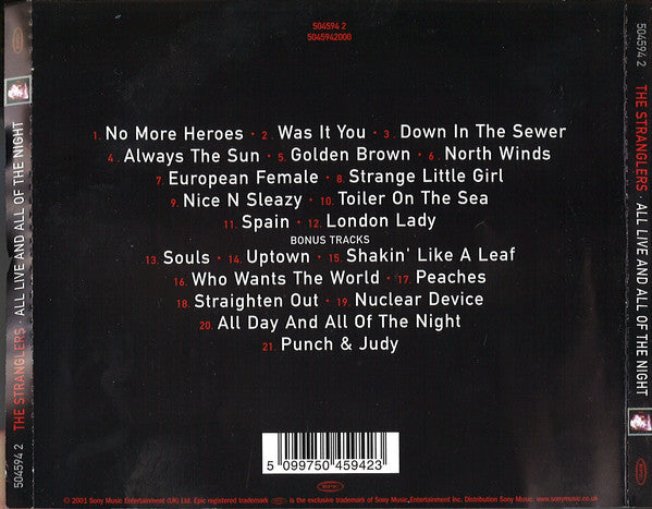 The Stranglers : All Live And All Of The Night (CD, Album, RE, RM)