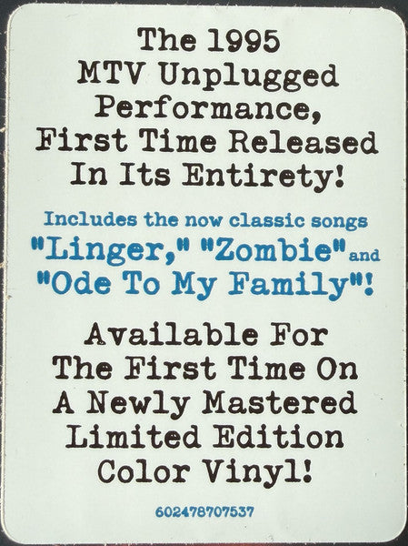 The Cranberries : MTV Unplugged (LP, Ltd, Cle)