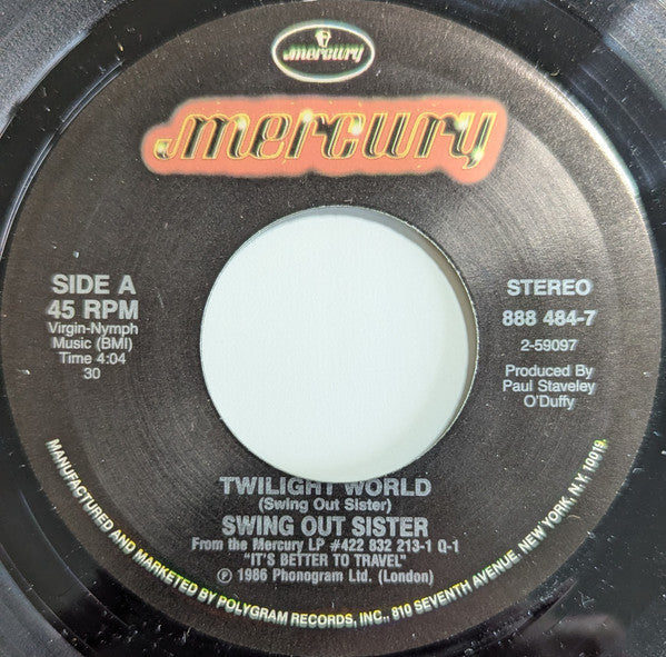 Swing Out Sister : Twilight World (7", Single)