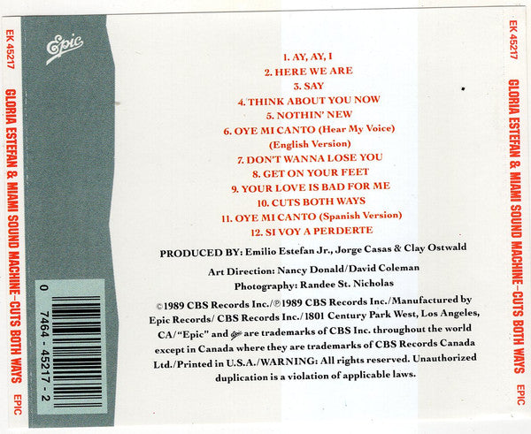 Gloria Estefan : Cuts Both Ways (CD, Album, RE)