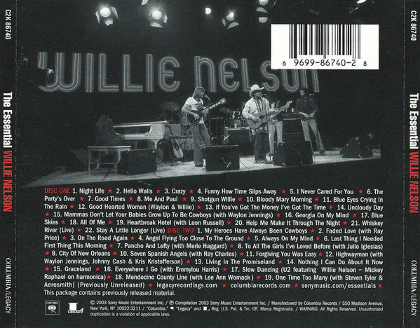 Willie Nelson : The Essential Willie Nelson (2xCD, Comp, RM)