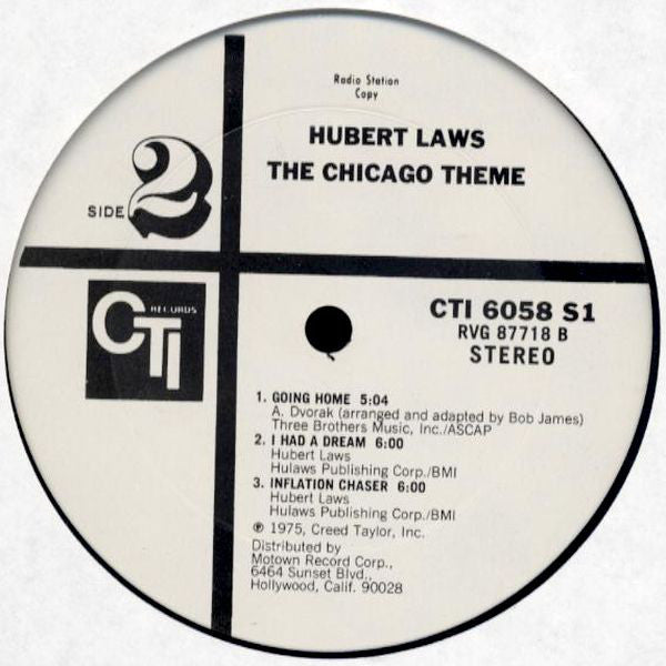 Hubert Laws : The Chicago Theme (LP, Album, Promo)