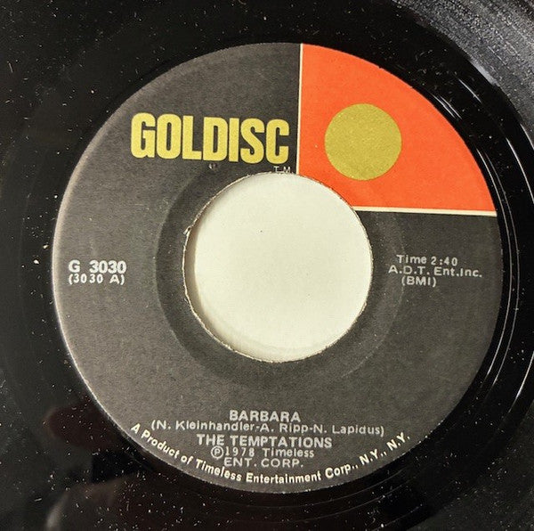 The Temptations  /  The Ducanes : Barbara / I'm So Happy (7")