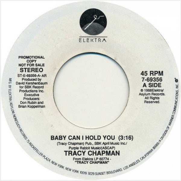 Tracy Chapman : Baby Can I Hold You (7", Promo)
