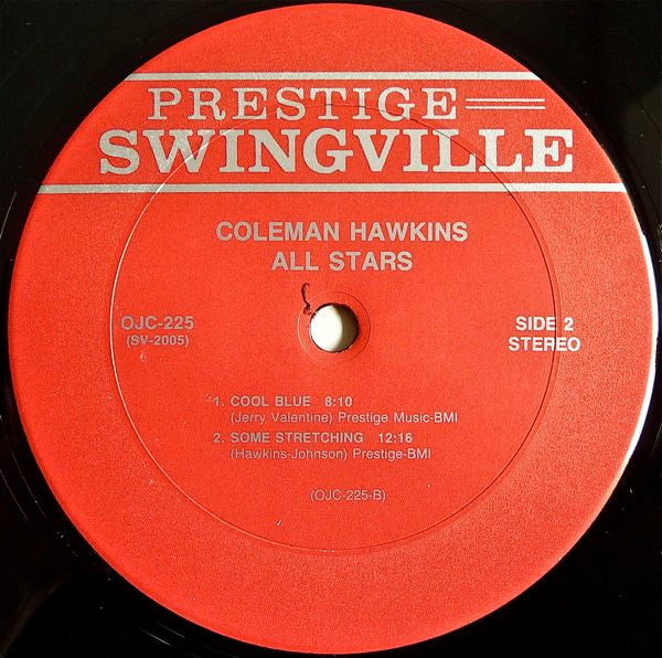 Coleman Hawkins All Stars Featuring Joe Thomas (4) & Vic Dickenson : Coleman Hawkins All Stars (LP, Album, RE)