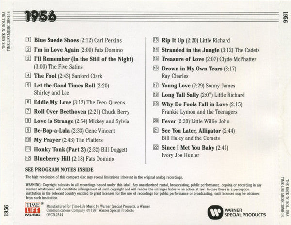 Various : 1956 (CD, Comp, RE, RM)