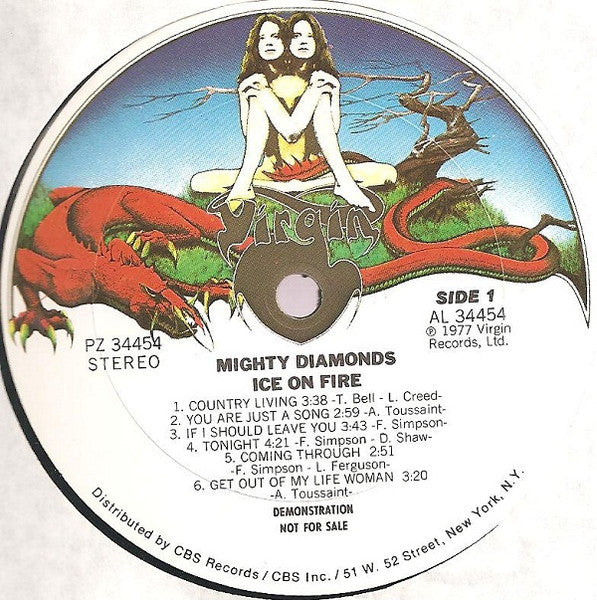 The Mighty Diamonds : Ice On Fire (LP, Album, Promo)