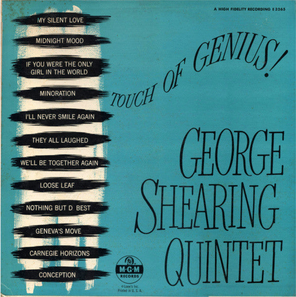 The George Shearing Quintet : Touch Of Genius! (LP, Album)