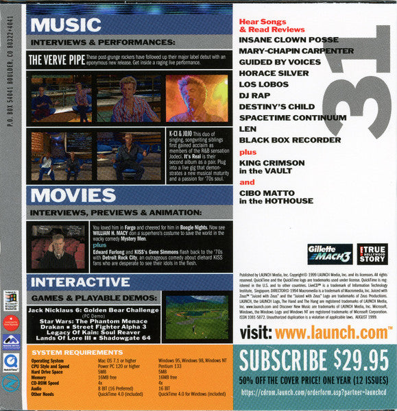 Various : Launch Issue No. 31 (CD-ROM, Comp)