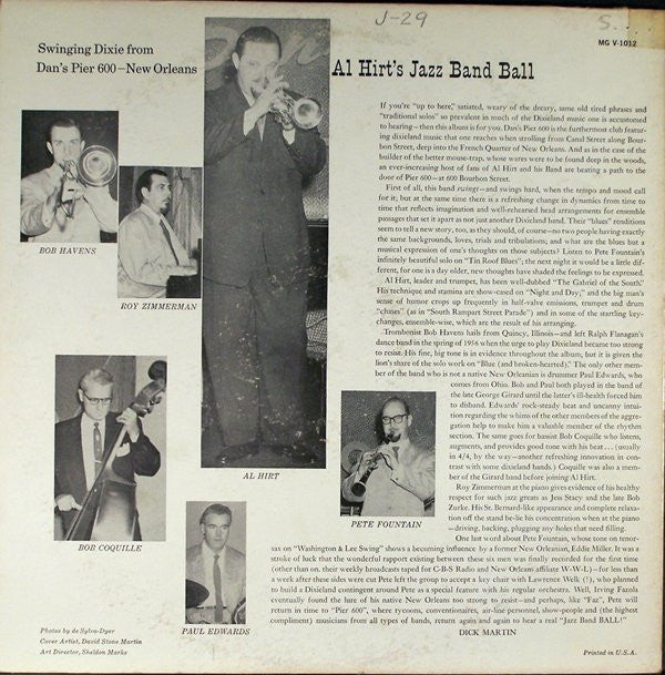 Al Hirt's Jazz Band* : Al Hirt's Jazz Band Ball (LP, Album, Mono)