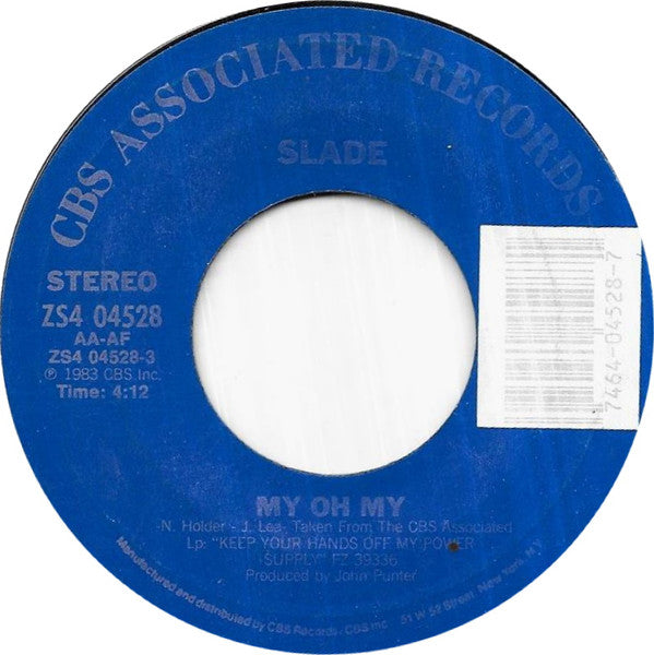 Slade : My Oh My (7", Single)
