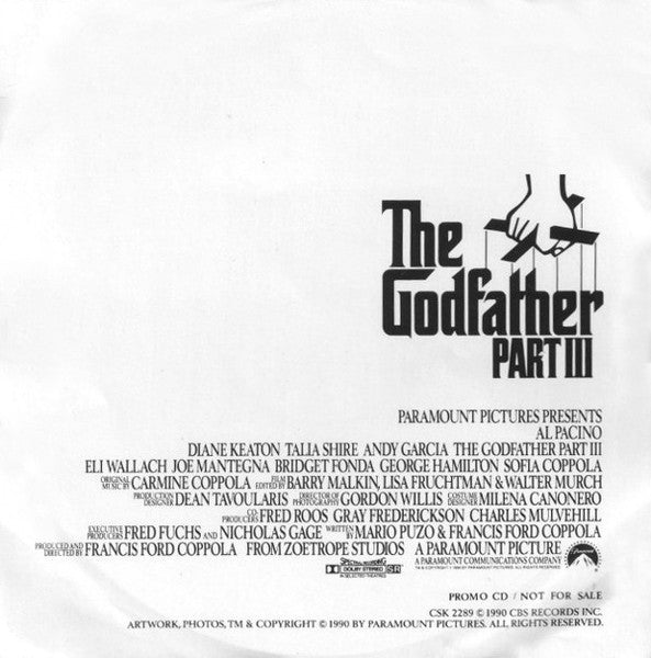 Harry Connick, Jr. : Promise Me You'll Remember (Love Theme From The Godfather III) (CD, Single, Promo)