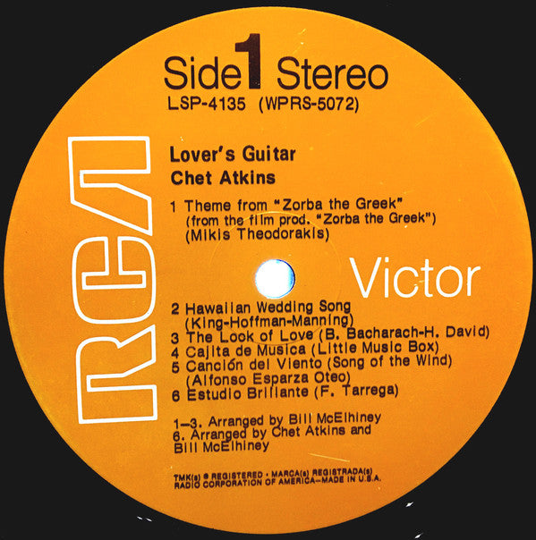 Chet Atkins : Lover's Guitar (LP, Album, Hol)