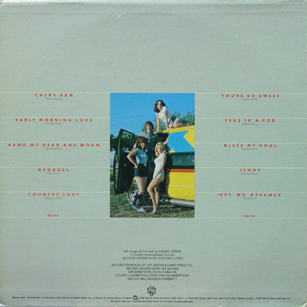 Sammy Johns : Sammy Johns Sings "The Van" / Original Motion Picture Sound Track (LP, Album, Los)