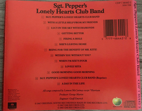The Beatles : Sgt. Pepper's Lonely Hearts Club Band (CD, Album, RE)
