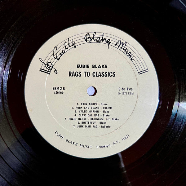 Eubie Blake : Rags To Classics (LP)