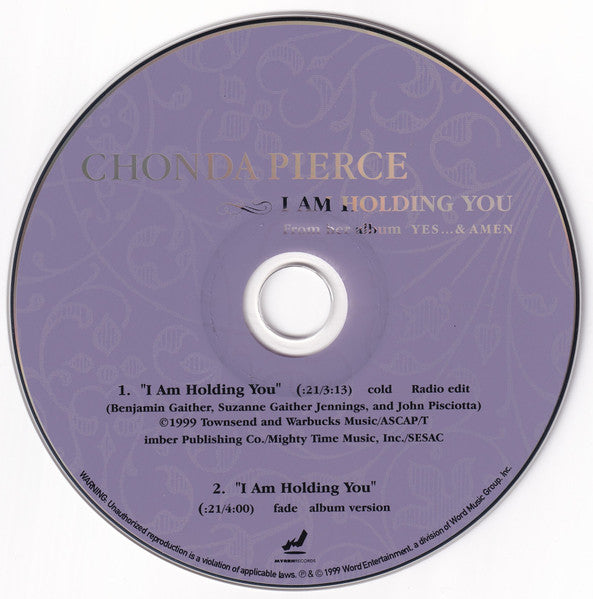 Chonda Pierce : I Am Holding You (CD, Single, Promo)