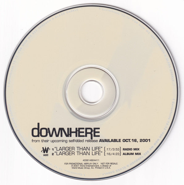 downhere : Larger Than Life (CD, Single, Promo)
