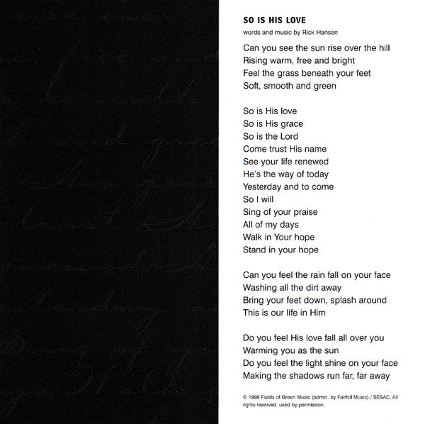 FFH (2) : So Is His Love (CD, Single, Promo)