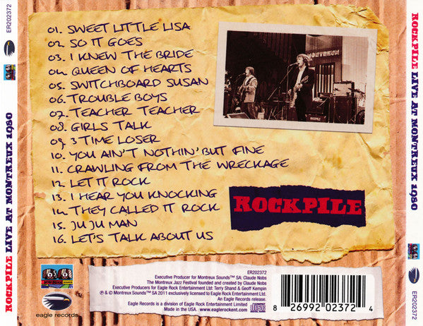 Rockpile : Live At Montreux 1980 (CD, Album)