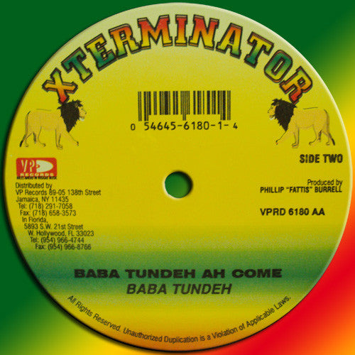 Sizzla / Baba Tundeh : Saturated / Baba Tundeh Ah Come (12")