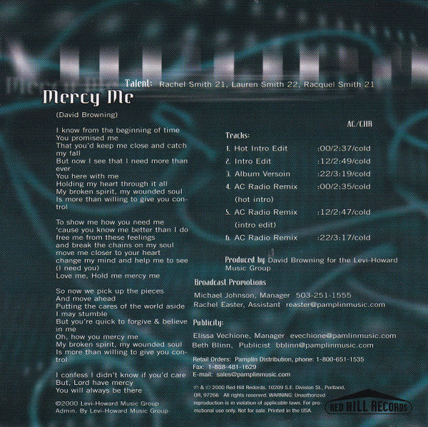 Aurora (43) : Mercy Me (CD, Single, Promo)