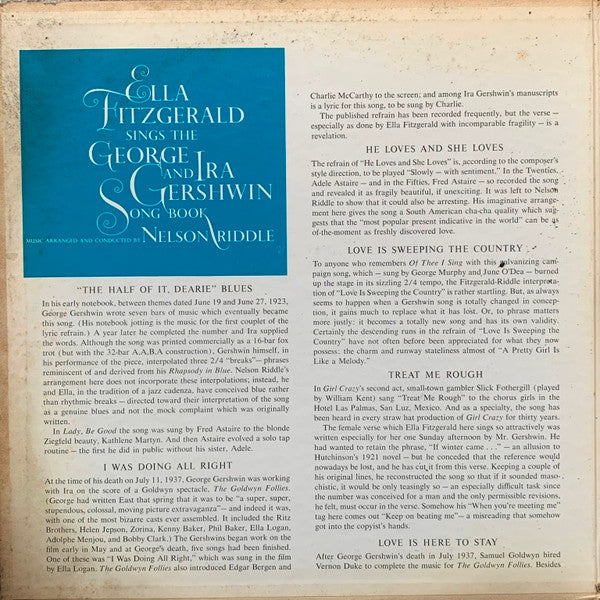 Ella Fitzgerald : Ella Fitzgerald Sings The George And Ira Gershwin Song Book (Vol. 4) (LP, Album, Mono, Gat)