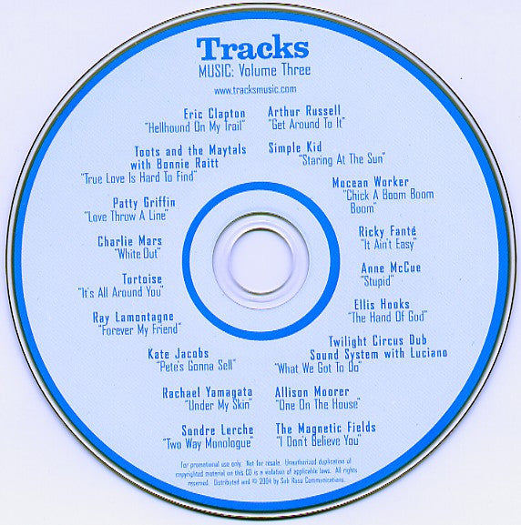 Various : Tracks Music: Volume Three · Music From The Pages Of Tracks Magazine Summer 2004 Issue (CD, Promo)