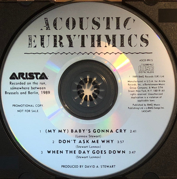 Eurythmics : Acoustic Eurythmics (CD, Promo, Smplr)