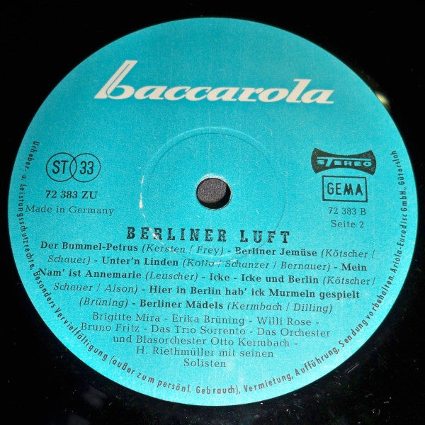 Various : Berliner Luft (LP)