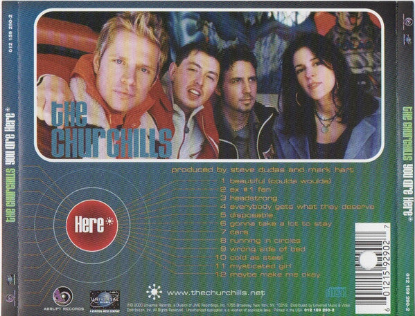 The Churchills : You Are Here (CD, Album)