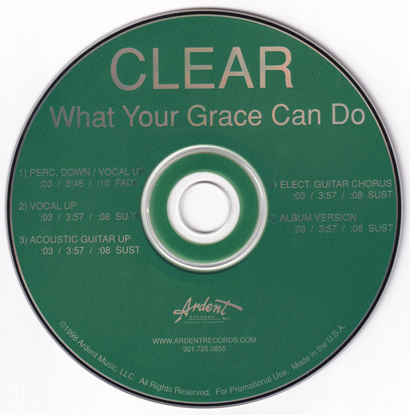 Clear : What Your Grace Can Do (CD, Single, Promo)