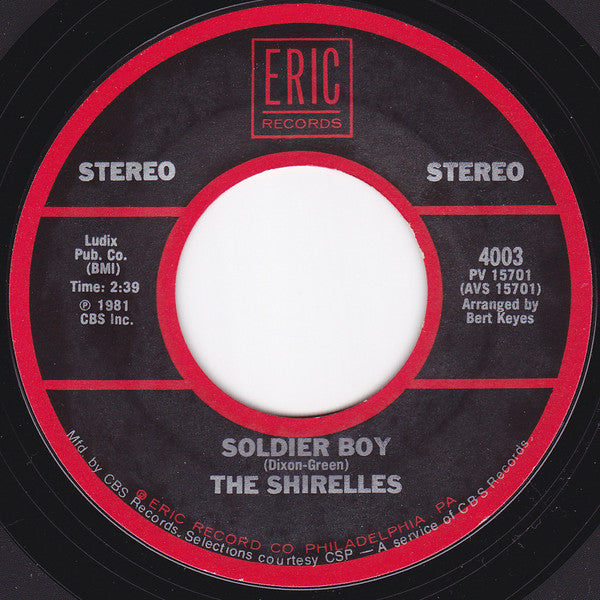 The Shirelles : Soldier Boy / Baby It's You (7", Single, Styrene)