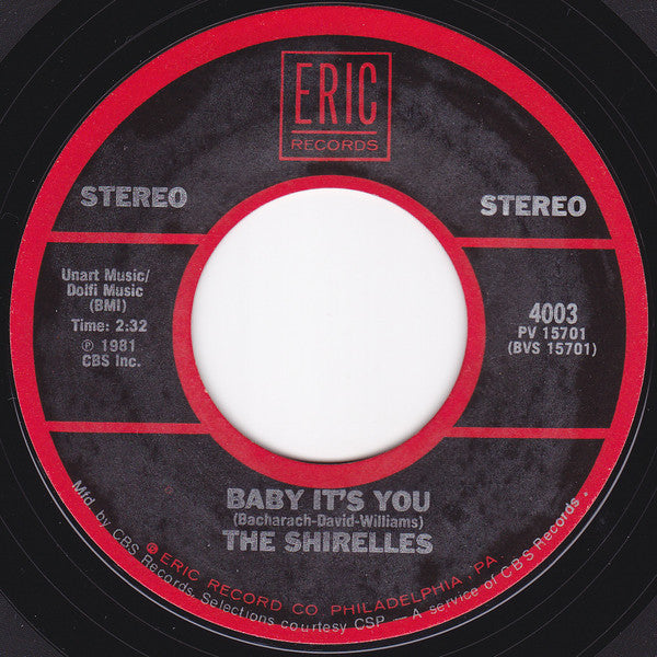 The Shirelles : Soldier Boy / Baby It's You (7", Single, Styrene)