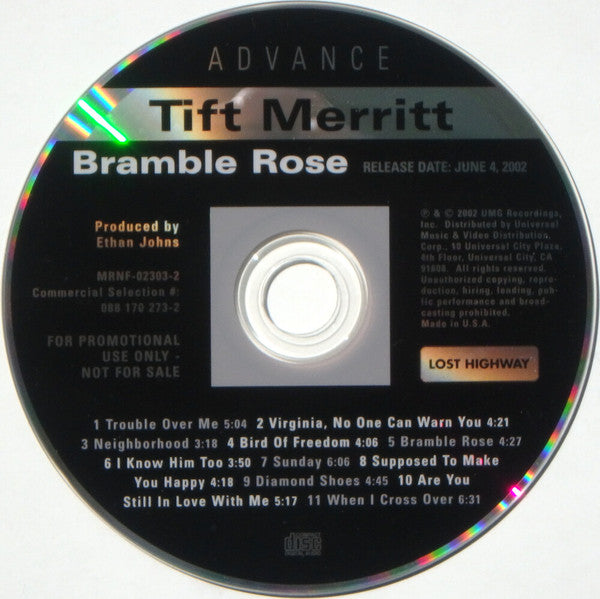 Tift Merritt : Bramble Rose (CD, Advance, Album, Promo)