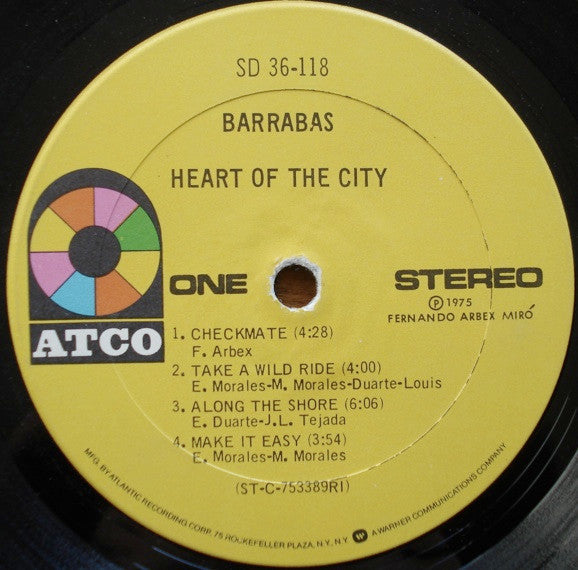 Barrabas : Heart Of The City (LP, Album, RI)
