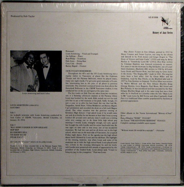 Louis Armstrong : Satchmo (LP, Mono)