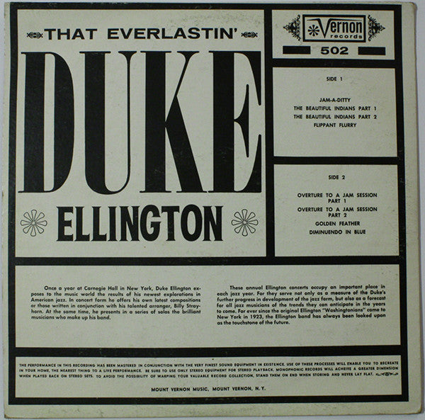 Duke Ellington : The Everlastin' Duke Ellington (LP, Comp, Mono)