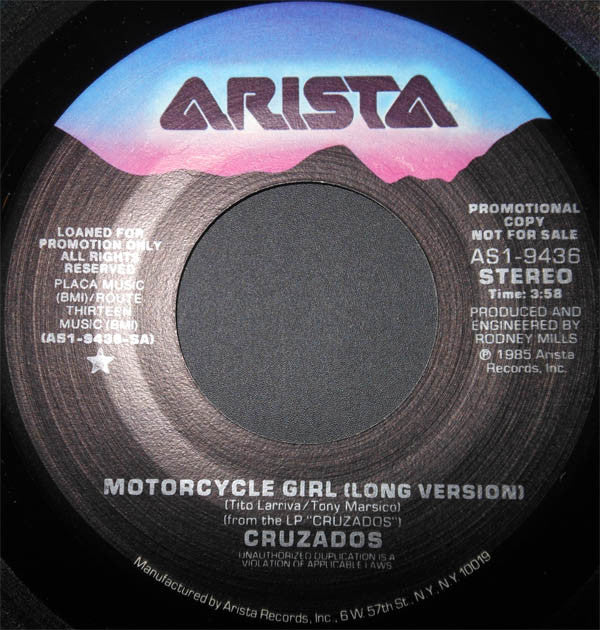 Cruzados : Motorcycle Girl (7", Promo)