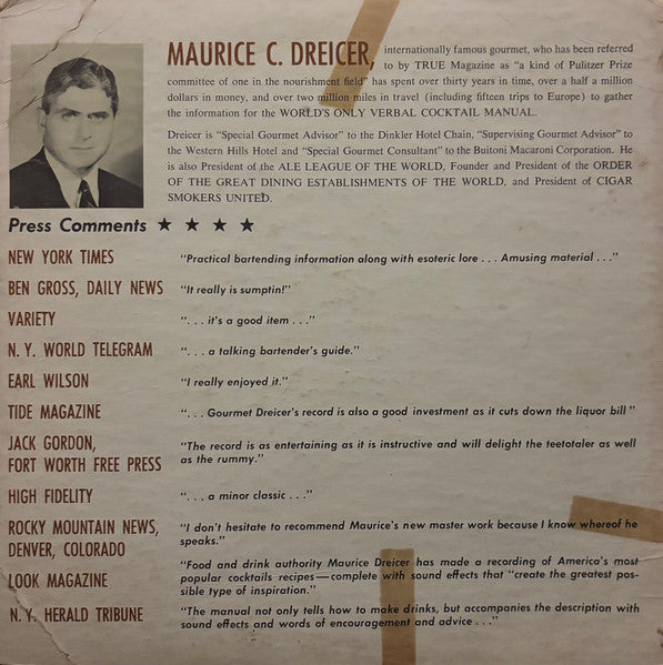 Maurice C. Dreicer : Here's How To Mix Them (10", Mono)