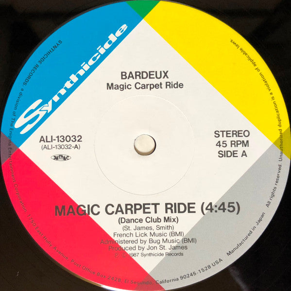 Bardeux : Magic Carpet Ride (12", Single)
