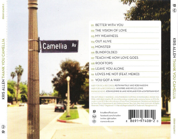 Kris Allen : Thank You Camellia (CD, Album)