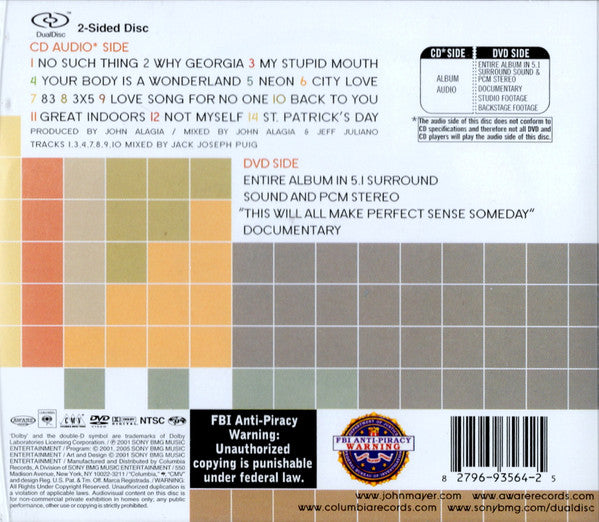John Mayer : Room For Squares (Hybrid, DualDisc, Album, RE, Multichannel)